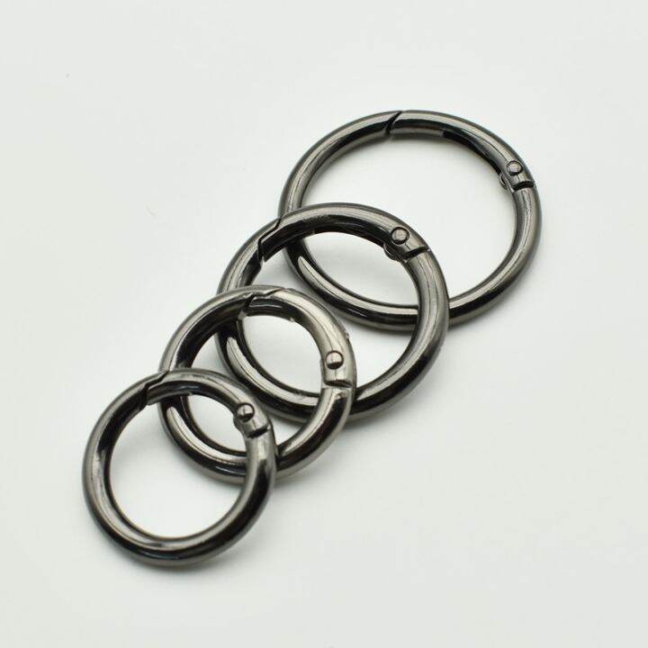 cc-metal-gate-o-openable-keyring-leather-buckle-dog-chain-clasp-clip-luggage