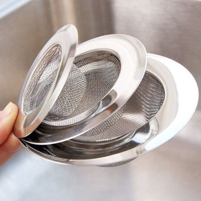 S/M /L Stainless Steel Filter Mesh/ Kitchen Sink Strainer/ Barbed Mesh Drain Stopper/ Bathtub Hair Catcher Stopper/ Metal Hole Filter Trap