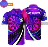 Xzx180305 Personalized Name Darts 3D Printed Summer Polo POLO shirt Unisex Darts Athlete Team POLO POLO shirt polo POL-80 (Private Chat Free Name&amp;Logo Change)