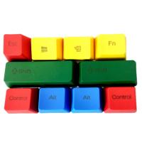 Mechanical Keyboard Keycaps Ribbon RGBY 10 Keys Color PBT Positive Engraved 10-Key Keycaps