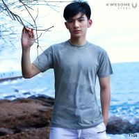 T108 (Awesome (ออซั่ม) เสื้อยืด  (unisex) เสื้อยืดสีพื้น แขนสั้น คอกลม ทรงคอเต่า (cotton100%)