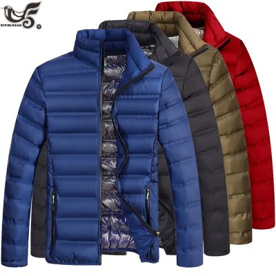 ZZOOI Brand Spring autumn Casual Parkas Stand Collar Coat Male Warm Fashion winter cotton-capped down Jacket Men clothing