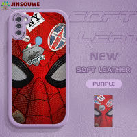 เคสมือถือ Jinsouwe สำหรับ Samsung Galaxy A11 Samsunga11 Galaxy Galaxy A11ปลอกสำหรับการ์ตูนเด็กหญิงเด็กชาย Spider-Man PU ปกหนัง