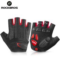 ☃△ ROCKBROS Cycling Gloves Summer Breathable Half Finger Bike Gloves SBR Pad Shockproof MTB Road Sports Shorts Bicycle Gloves