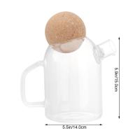 1pc Glass Tea Pot Tea Kettle Tea Pitcher with Round Cork for Home Restaurant