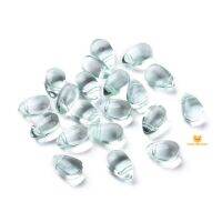 20 pc Transparent Glass Beads Top Drilled Beads Teardrop Light Cyan 9x6x5mm Hole: 1mm