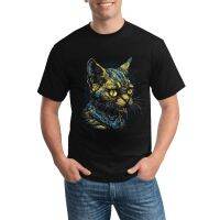 Cat Novelty T-Shirts For Men Zombie Portraits Awesome Graphic T Shirts Original Tops Beach Cotton Tees