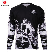 X-Tiger แขนยาว Downhill เสื้อ Anti-UV Downhill Jerseys MTB จักรยานขี่จักรยาน Jerseys Breathable DH เสื้อ Motocross Racing Wear