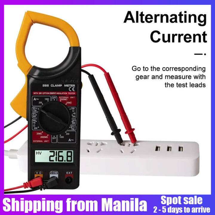 DT266 LCD 1999 Count Digital True RMS Professional Clamp Meter AC DC