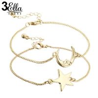 Ellastore Men ashion Charm Moon Star celet Boho Hippie Bohemian Bangle