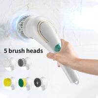 ❐▽ 5 in 1 Multifunction Handheld Electric Cleaning Brush Wireless Battery Brush Bathroom Kitchen Tile Carpet Brush Cleaning Tools