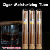 Cuban Ciger Moisturizing Tube Portable Glass Cigare Case Travel Humidor Cohiba Siglo VI Robusto Storage Shell Built-in Cedar Wood Chips