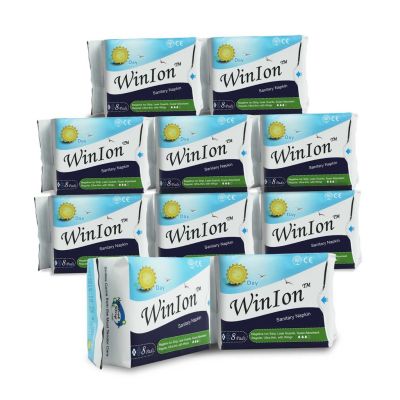 10 Winalite Winion Sanitary Napkin Day Use Ultra Thin with Negative Ion 8 PadsPack