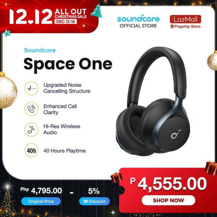 Soundcore by Anker Space One Wireless Headphones, Bluetooth, Hi-Res ...