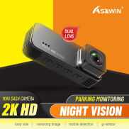 Asawin A4 Dash cam 2k cho dvr ô tô Ghi hình lái xe ống kính kép trước và