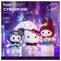 Sanrioed Cyberpunk Style Series Anime My Melody Kuromi Cinnamoroll ตุ๊กตาของเล่น Kawaii การ์ตูน Plushie ของขวัญสำหรับเด็กตุ๊กตานุ่ม