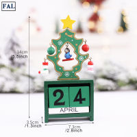 FAL Christmas Decoration Creative Wooden DIY Elderly Calendar Decoration Office Desktop Decoration Children Christmas Gift