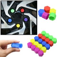 17/19mm 20Pcs Silicone Car Tyre Wheel Hub Covers Nuts Silicone Auto Wheel Hub Protectors Nuts Wheel Screw Cap Anti Rust Cover Nails Screws Fasteners