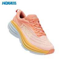 Hoka Bondi 8 Women รองเท้าวิ่งถนนสายซัพพอร์ต หนานุ่ม ORANGE/YELLOW