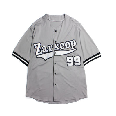 Harajpoo Women Shirts Retro Short-sleeved Korean Ins High Street Letter Printing Couple Wild Cardigan Baseball Uniform Blouses