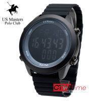 US Master Polo Club นาฬิกาข้อมือผู้ชาย สายยางซิลิโคนแม่เหล็ก AS11.242-BK-BK  (สีดำ)