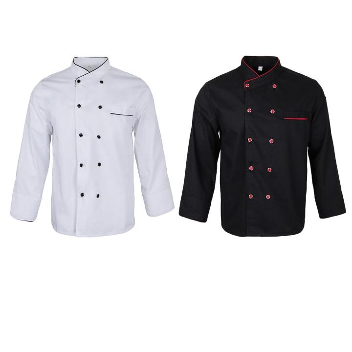 lazaralife-chef-jacket-cook-เครื่องแบบแขนยาวสำหรับร้านอาหารครัวของใช้ในครัวเรือน