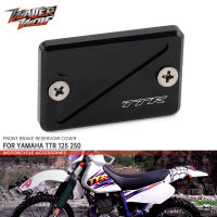 TR 250 125อ่างเก็บน้ำด้านหน้า Meliputi untuk YAMAHA TTR250 TTR125 Aksesori Bahagian Motosikal Cecair Minyak Pam Cap CNC โลโก้