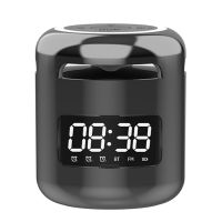 Wireless Bluetooth 5.0 Speaker HiFi Sound Quality LED Warm Night Light FM Radio ABS Smart Electronic Alarm Clock