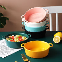 Ceramic Bowl Instant Noodle Bowl Salad Bowl Household Dishes Creative Soup Bowl Student Binaural Childrens Rice Bowl Tableware