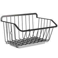 【CW】 Wall Mounted Storage Basket Spice Rack Shower Caddy Fruit Drainer Organizer Dish Drying Shelf
