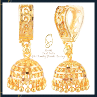 {**ส่งฟรี**} SMALL INDIA ?️ Gold Forming Earrings Jhumka ต่างหูชุบทอง ?️ Women Jewelry