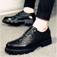 New Luxury Fashion Wedding Business Shoes Men Oxford Dress Shoes crocodile Pattern Men Formal Shoes LH-67