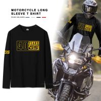 เสื้อยืดสำหรับ BMW R1200GS F750GS F850GS R1250GS F800GS ผจญภัยเสื้อยืดคอกลมสำหรับมอเตอร์ไซค์40ปี GS เสื้อยืดแขนยาวใหม่