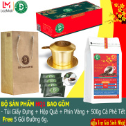 Cà phê Thịnh Vượng 500g + Phin Vàng - HQ1 combo tết đẳng cấp