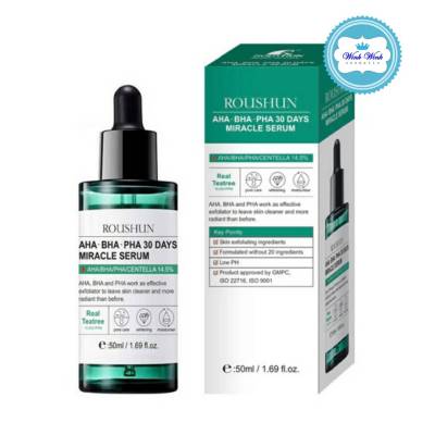 เซรั่ม AHA.BHA.PHA 30 DAYS MIRACLE SERUM ปริมาณ 50 ml. จาก ROUSHUN ส่วนผสมจากเกาหลีแท้ 100%