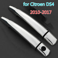 สำหรับ Citroen DS4 2010 - 2017 Chrome Handle Cover Trim ชุด DS 4 2011 2012 2013 2014 2015 2016รถอุปกรณ์เสริมสติกเกอร์รถจัดแต่งทรงผม