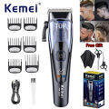 【ready Stock】kemei Km-3235 Usb Lcd Digital Display Barber Professional 