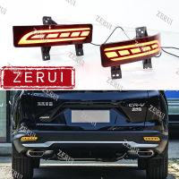 ZR ไฟตัดหมอกหลัง LED สำหรับรถยนต์,2ชิ้นสำหรับรถยนต์ฮอนด้า C-RV CRV 2020 2021กันชน LED สัญญาณเปิดไฟเบรกสะท้อนแสง3-In-1ฟังก์ชั่น