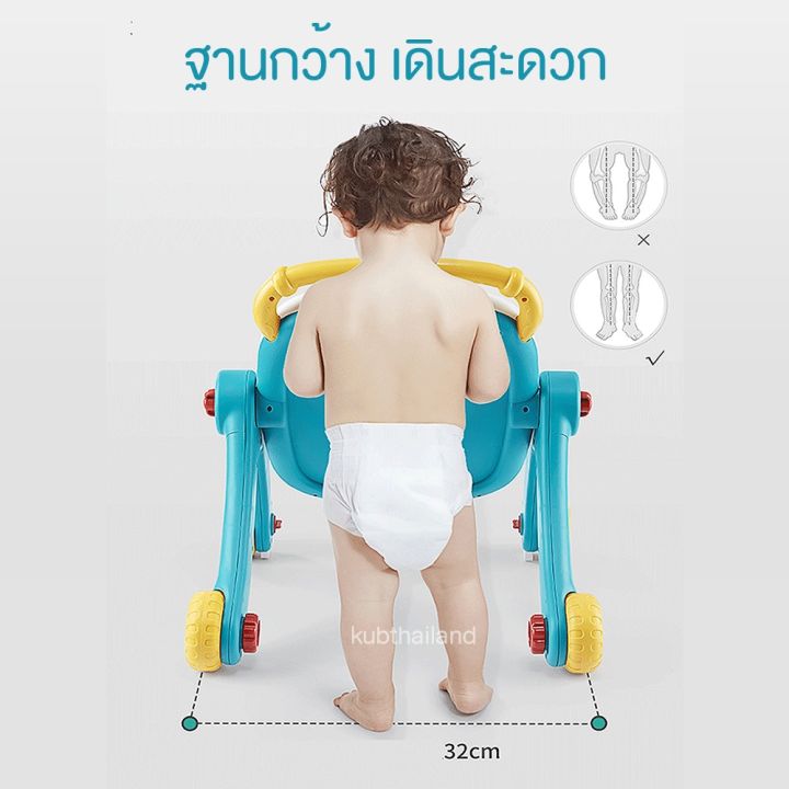 kub2in1-รถผลักเดิน-baby-walker-รถหัดเดิน-ขาไถ-ไม่ทำให้ขาโก่ง-ปรับหนืด-ปรับเป็นโต๊ะกิจกรรมได้-โต๊ะกิจกรรม-เด็ก