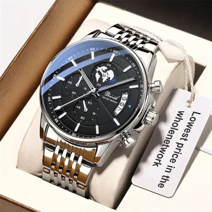 「Dark blue watch」2022for Men TopLuxury Chronograph LuminousWatch ...