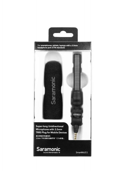 saramonic-smartmic5-s-ไมโครโฟน-plug-and-play-unidectional-micro-shotgun-สำหรับ-โทรศัพท์มือถือทั้งระบบ-ios-และ-android-เชื่อมต่อช่อง-3-5-มม-ช่องเสียบหูฟังแบบวงกลม