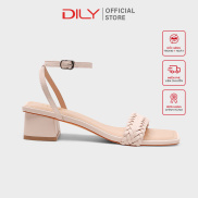 Giày Sandal DILY Gót Vuông Quai Thắt Bím Cao 3cm_AA0234
