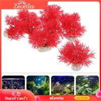 Zecetim 10pcs ถังปลาตกแต่งโรงงานปลอมแบบจำลองพลาสติกใต้น้ำแบบจำลองปลาที่ซ่อนตัวอยู่