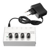 Onsale 1pc HA400 Ultra-Compact 4 Channel Headphone Audio Stereo Amp Microamp Amplifier EU Adapter