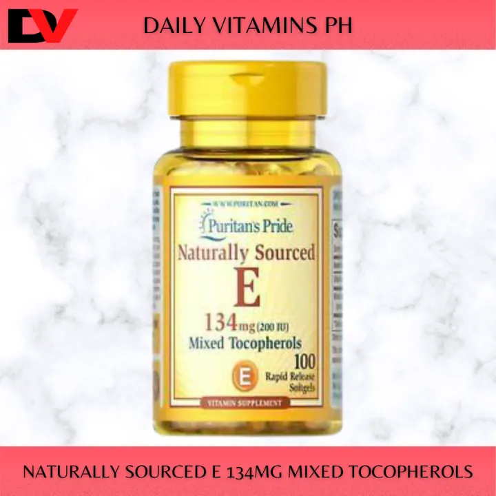 Puritan’s Pride Naturally Sourced E 134mcg (200IU) Mixed Tocopherols