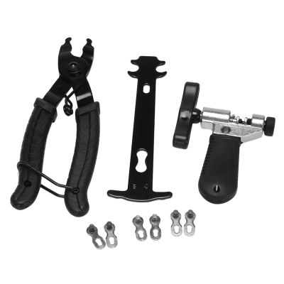 Bike Chain Repair Tool Kit, Bike Master Link Pliers Remover Chain Breaker Splitter Cutter &amp; Chain Wear Indicator Checker