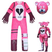 [COD] New one-piece clothes pink bear costume childrens performance 62934