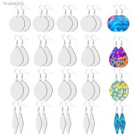 ✱✻☌ 32 Pieces Sublimation Blanks Transfer Earrings Pendants with Earring Hooks Special Gift for Family Members Daughter