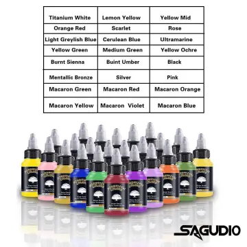 12/19 /30 Color 10ML Acrylic Paint Ink Airbrush Nail Ink Water Paint  Airbrush Nails for Spray Art Supplies acrylic paint set