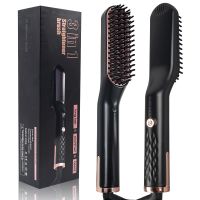 【LZ】✑✠✧  3 em 1 Multifuncional Alisador De Cabelo Pente De Cabelo Escova Barba Alisador De Alisamento Pente De Cabelo Modelador De Cabelo Rápido Styler